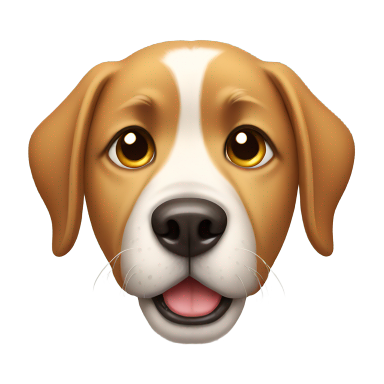 genmoji: Dog with tears in eyes