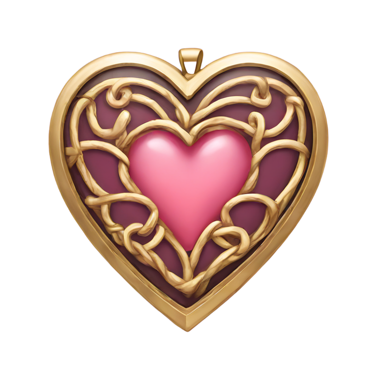 絵文字：locket heart chain
