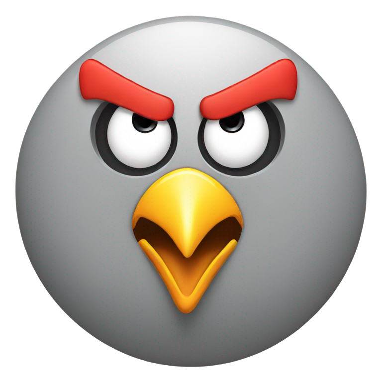 genmoji：愤怒的圆形鸟