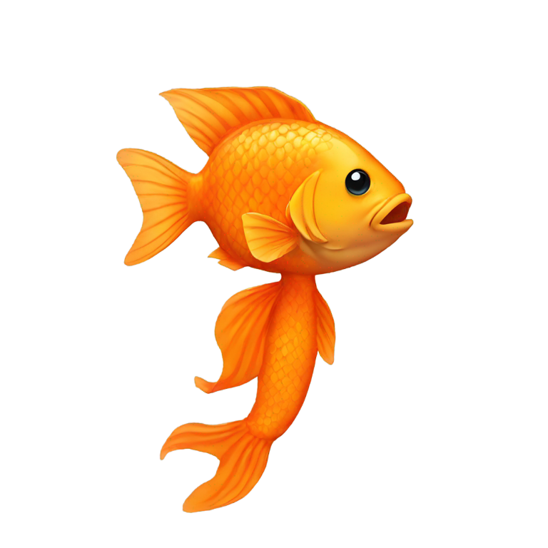 genmoji：一只穿裙子的橙色鱼
