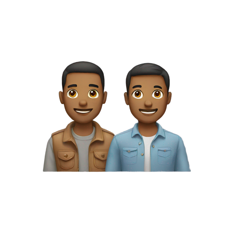絵文字：Dad and brother