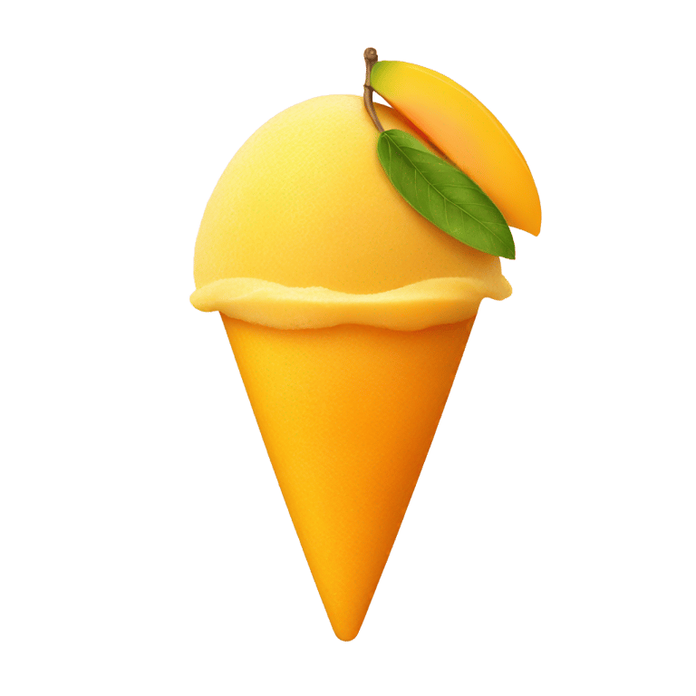 絵文字：Mango sorbet