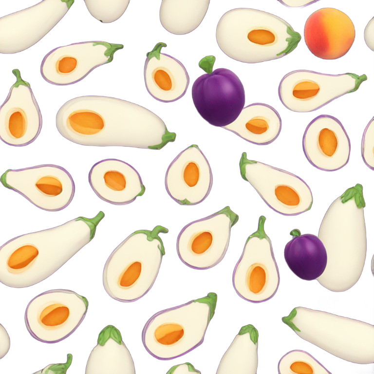 genmoji：茄子配桃子和奶油