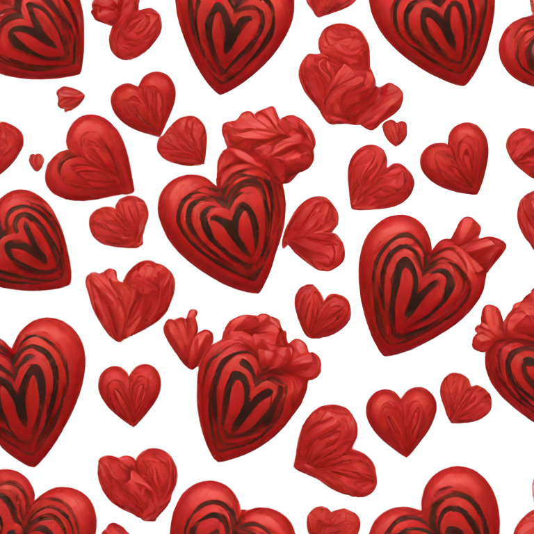 genmoji: red and black sacred heart