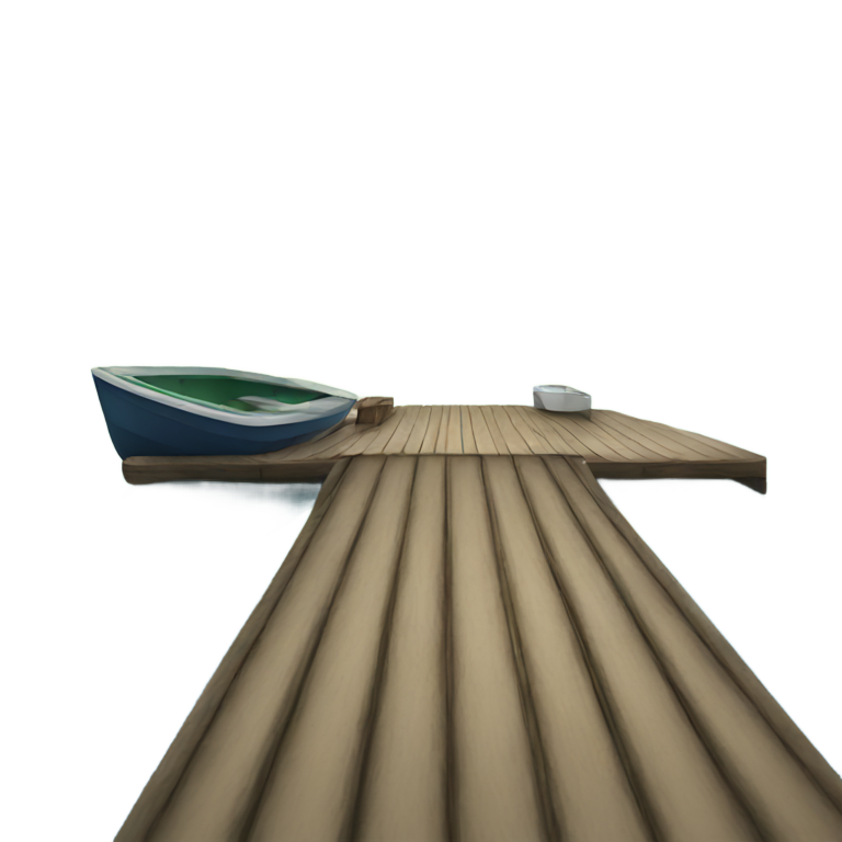 genmoji: Dock with boat