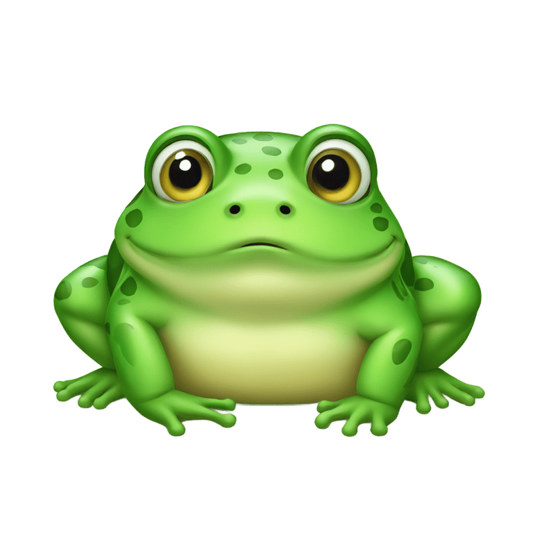 絵文字：fat cute frog