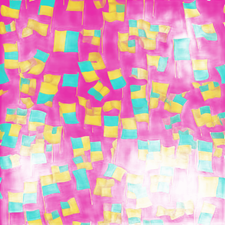 genmoji : Drapeau avec le haut rose vif, le milieu jaune et le bas cyan.