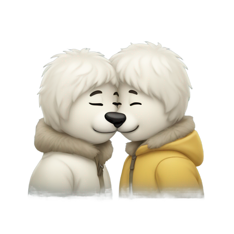 genmoji : Esquimaux se frottant le nez