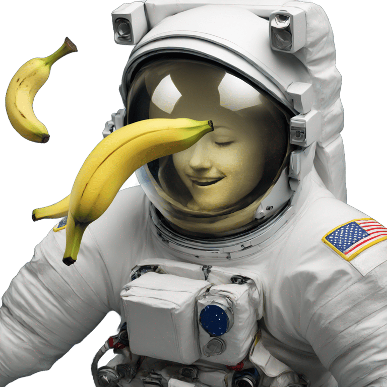 絵文字：バナナの皮を持つ宇宙飛行士
