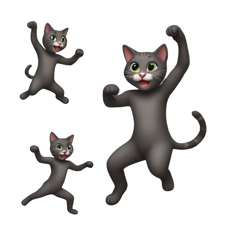 genmoji: a cat who dances lezginka