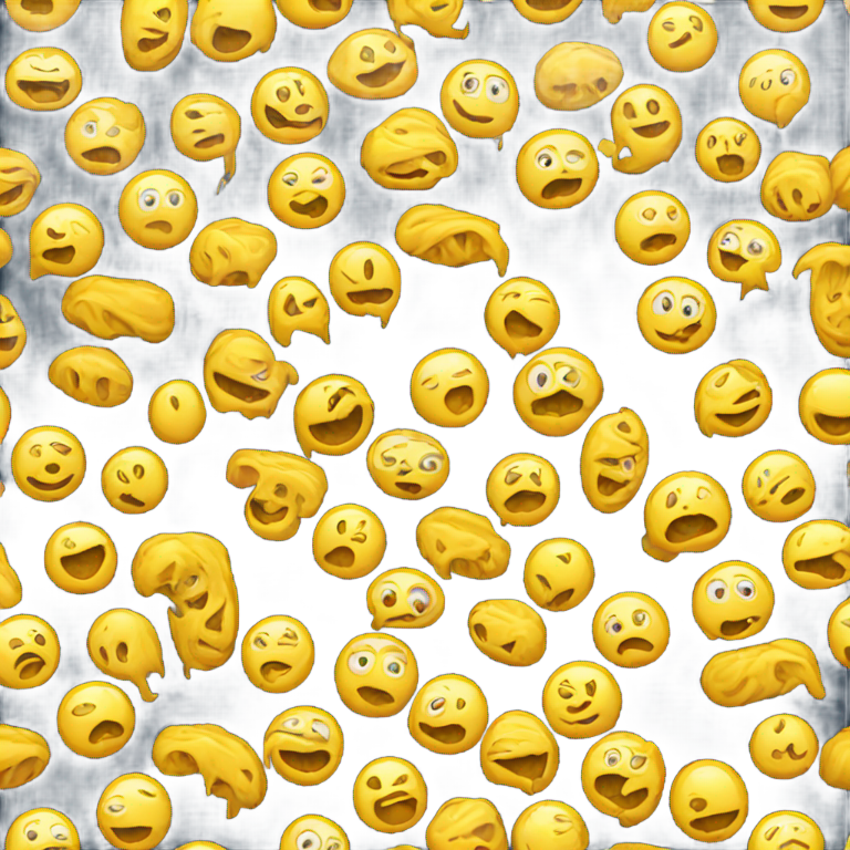 genmoji : Émoji jaune faisant une grimace de dégoût