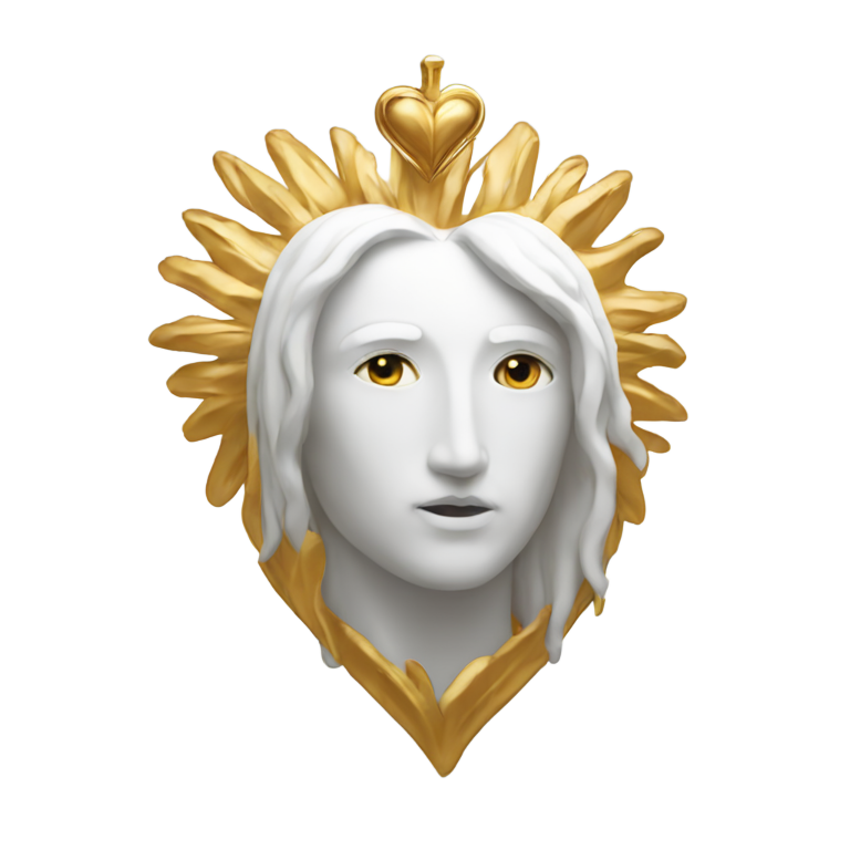 genmoji：white and gold sacred heart