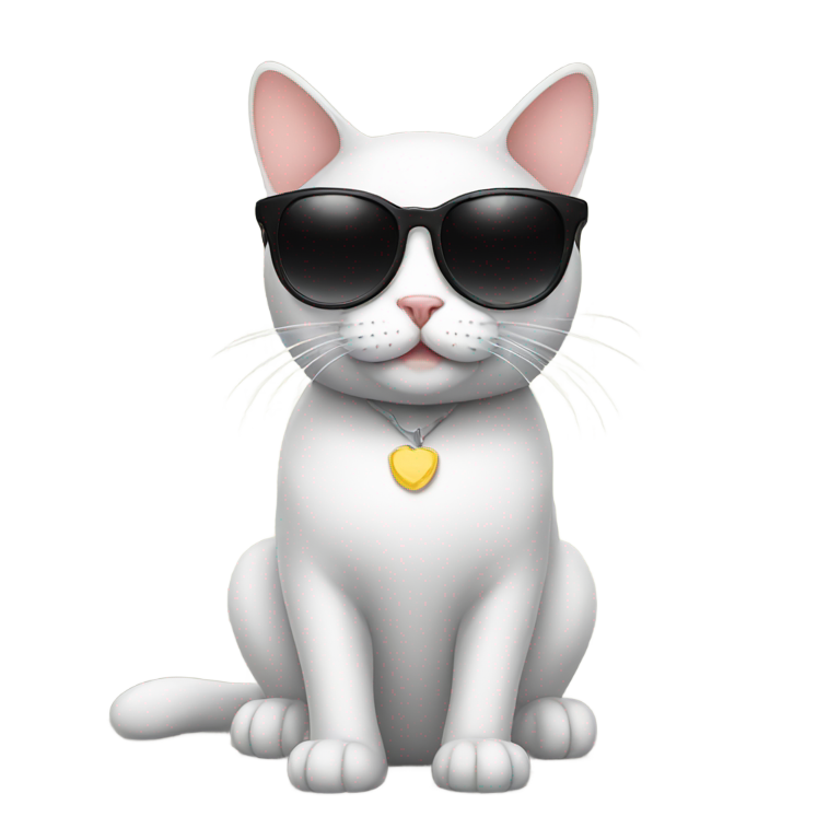 genmoji: Cat wearing sunglasses