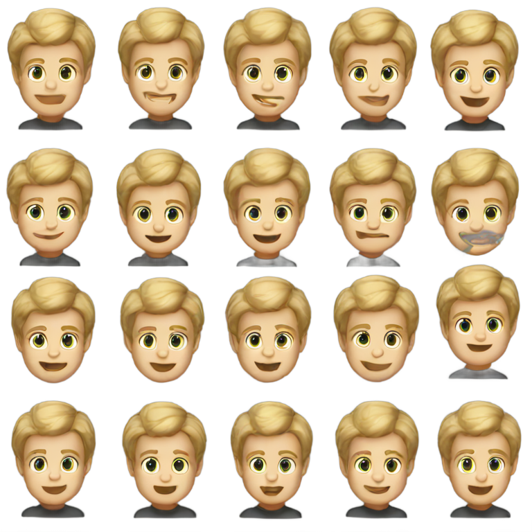 genmoji : Homme de 47 ans, enseignant, cheveux blond sale