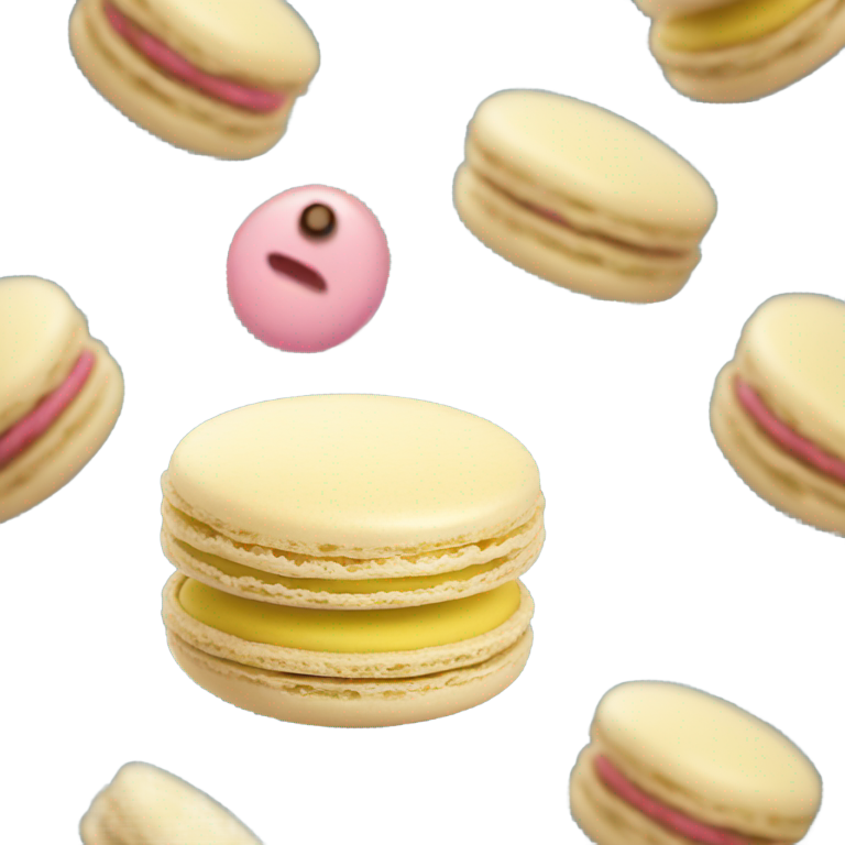 genmoji : Macaron avec des yeux