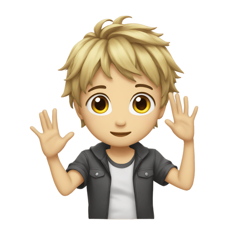 絵文字：anime emoji salute