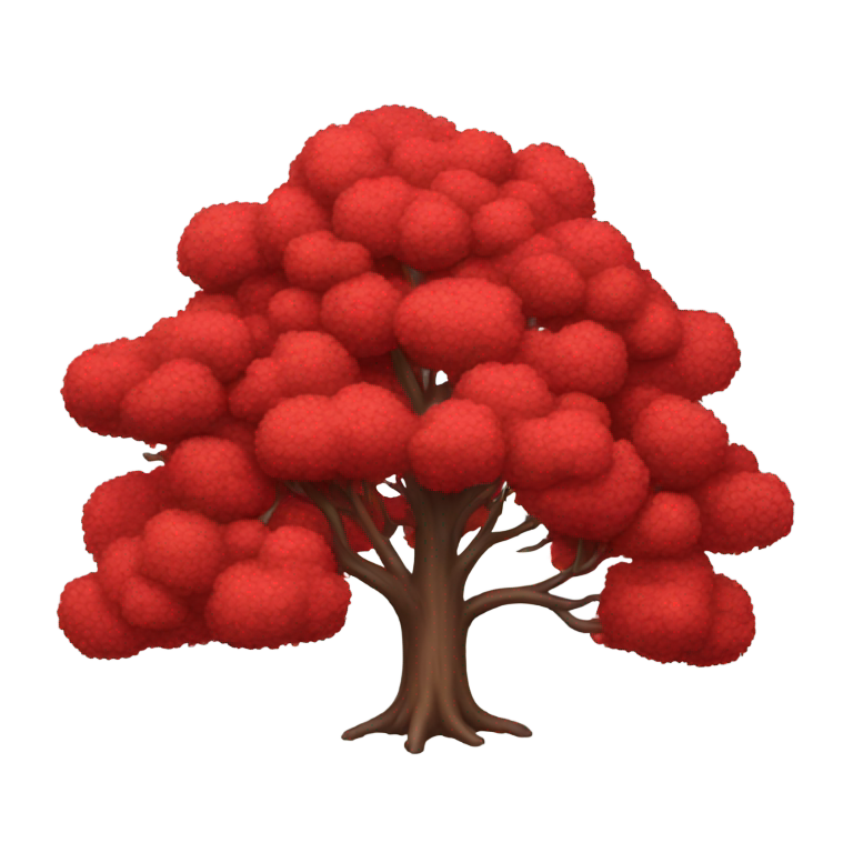genmoji : Un arbre rouge