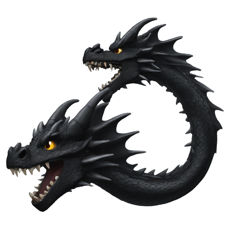 genmoji : Tête de dragon noir Maléfique, Naturel