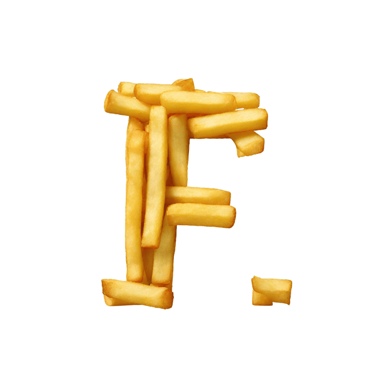 genmoji : Letter f made out of French fries