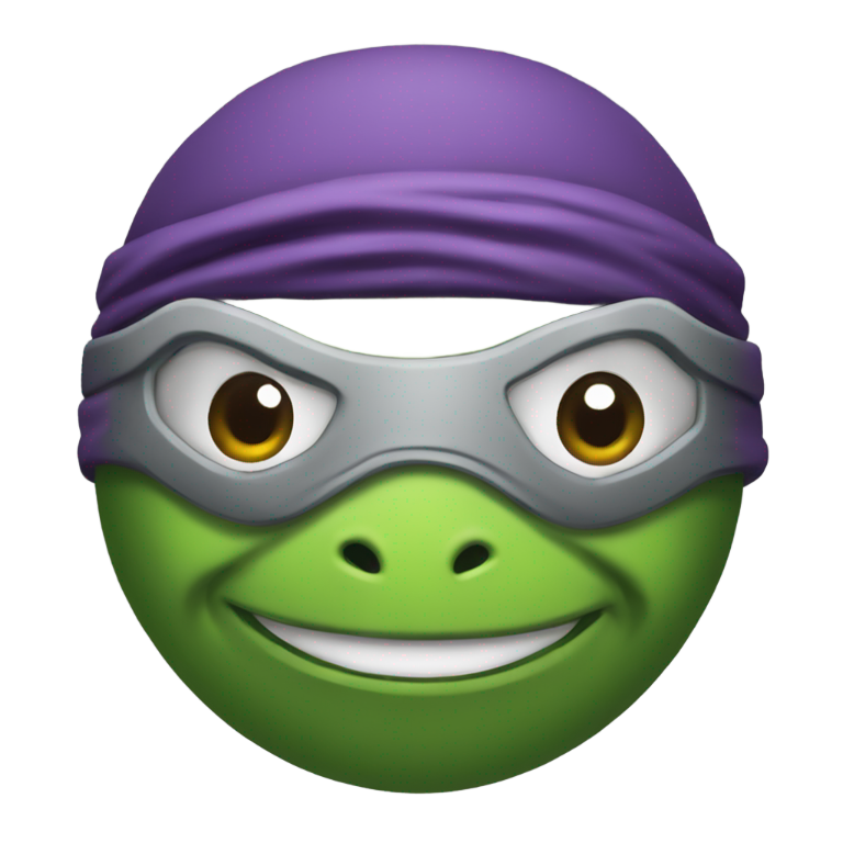 genmoji : Gray words "Ninja turtle"