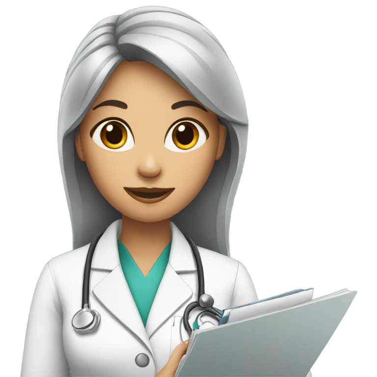 genmoji：女医生手持夹板