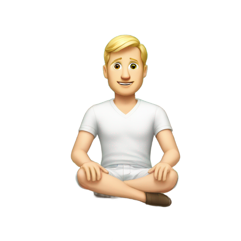 genmoji：肯·詹宁斯穿着白色短裤坐在长凳上