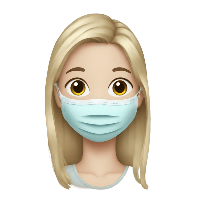 絵文字：Girl with face mask