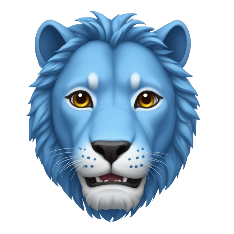 genmoji : A Blue alion funny face