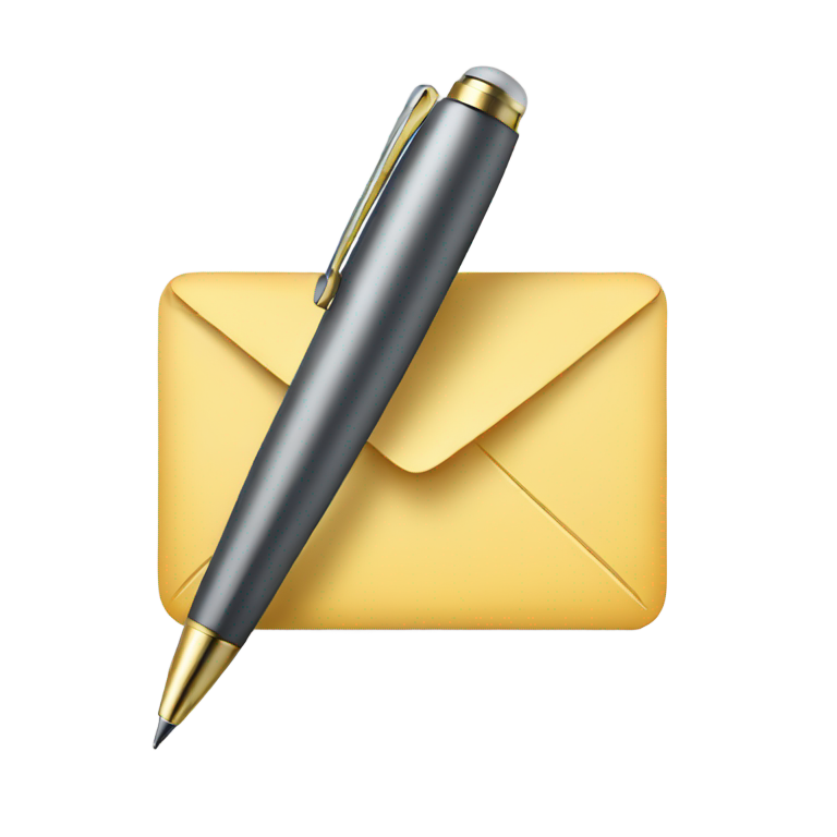 genmoji: email with pen