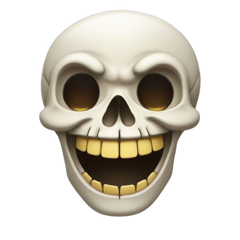 genmoji：骷髅眨眼微笑