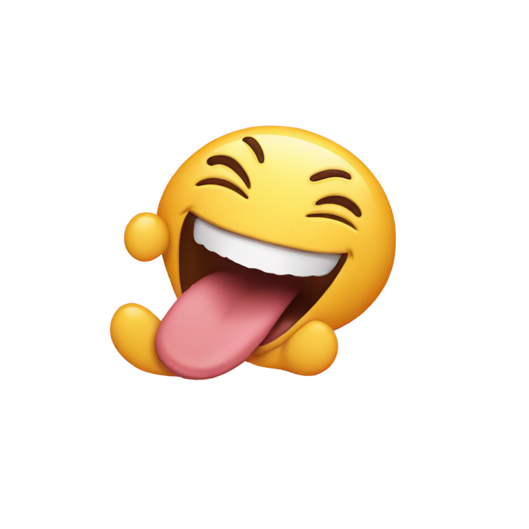 絵文字：Tongue out with hands spreading