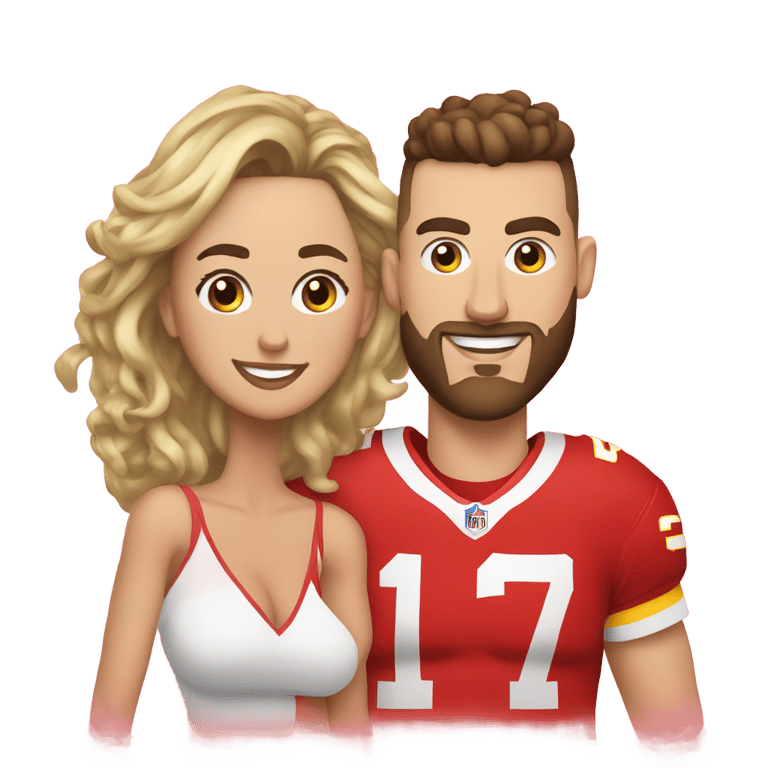 絵文字：Travis Kelce and Some Random Lady