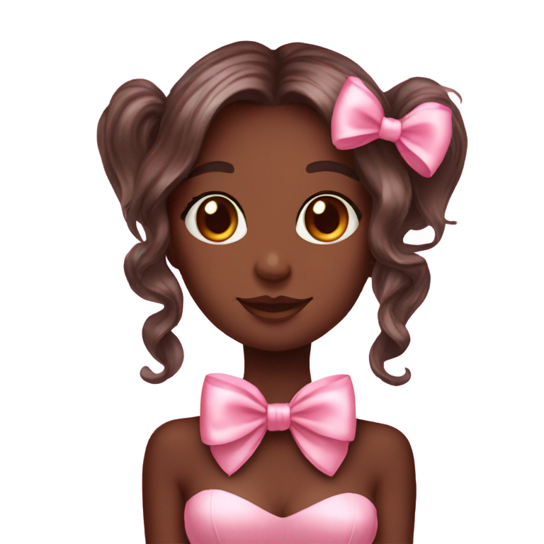 genmoji: aesthetic cute coquette chocolate with bow