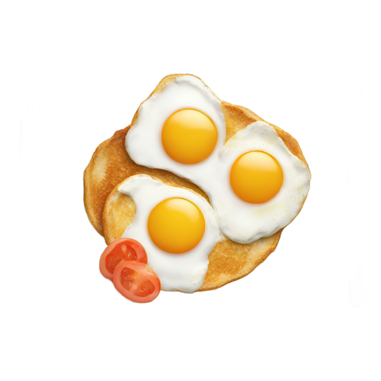 絵文字：卵の朝食プレート