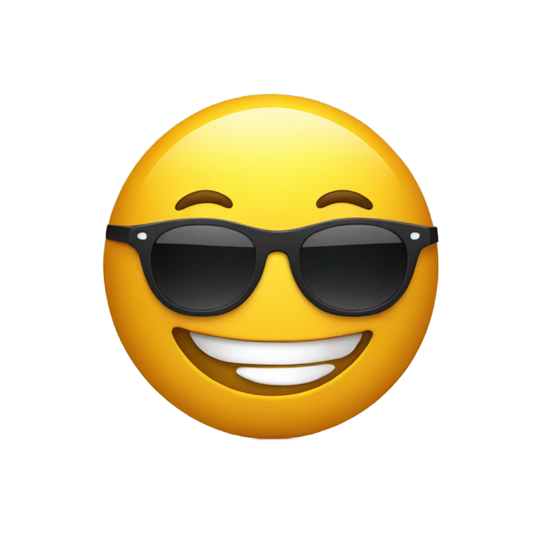 genmoji：戴着墨镜微笑放松的笑脸