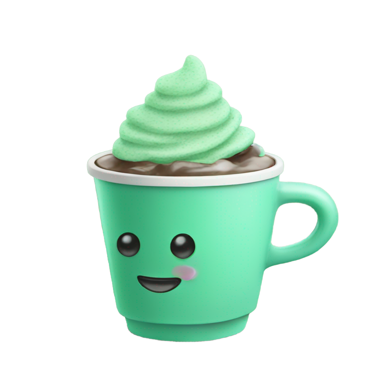 genmoji：薄荷巧克力片咖啡