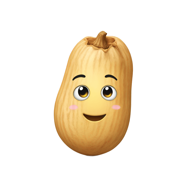 genmoji : Peanut with smiley face