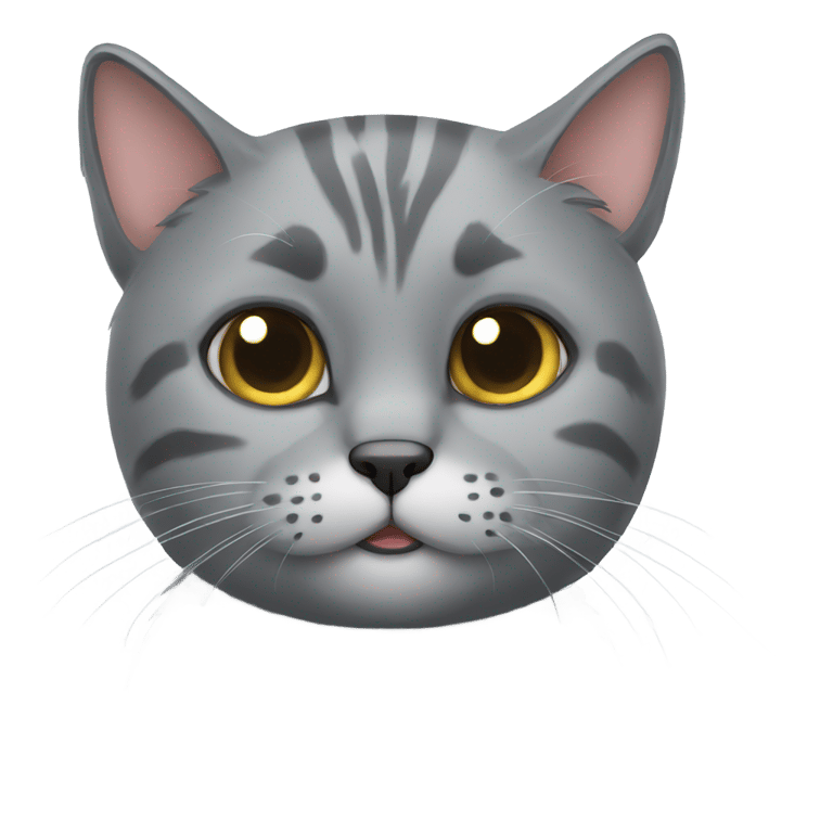 genmoji：画一个无精打采的灰猫