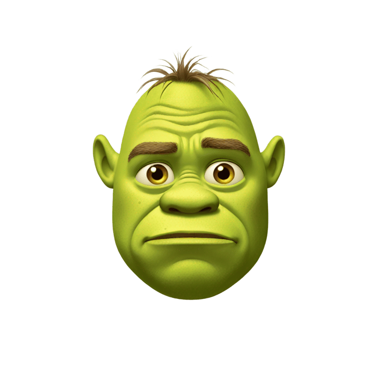 genmoji：Sad shrek