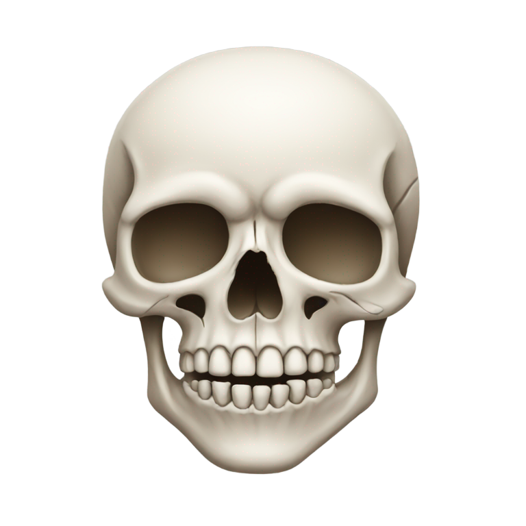 genmoji: Skull emoji, heart