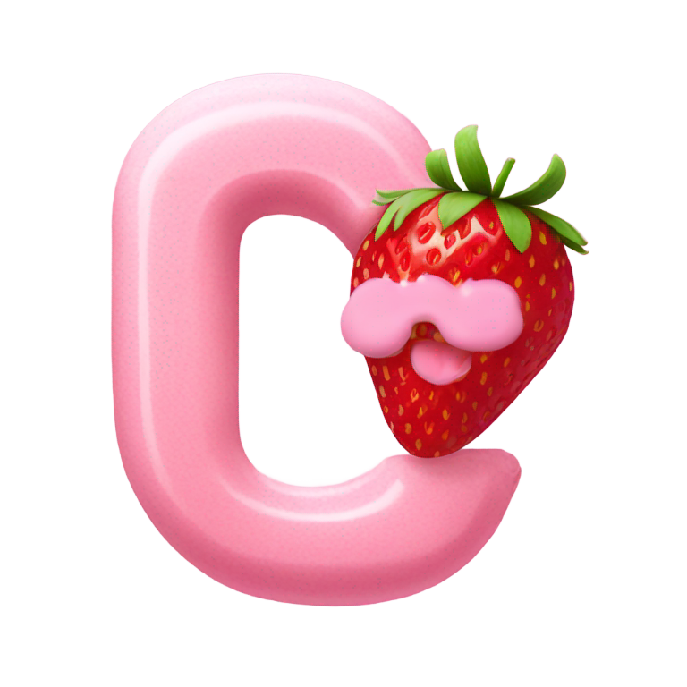 genmoji：用草莓奶昔做的字母S