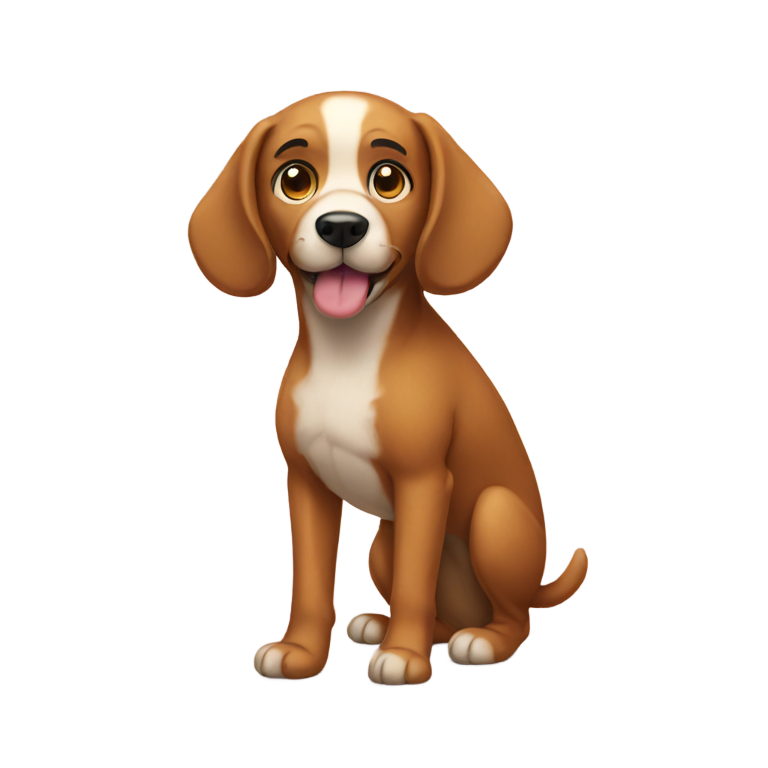 genmoji : Fabriquez un chien qui se tient debout comme un humain.