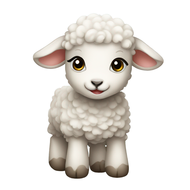 genmoji: baby lamb with cross
