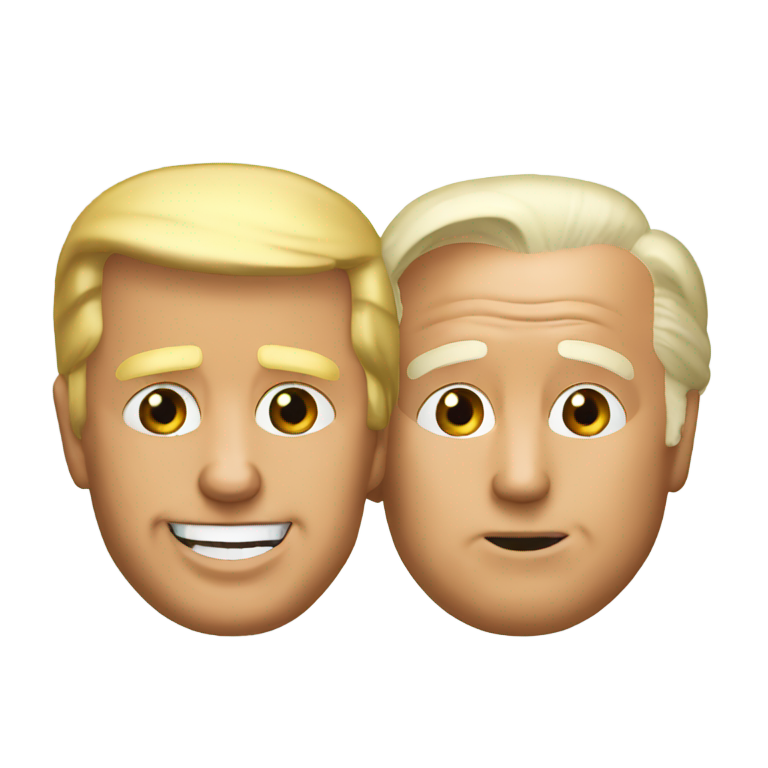 絵文字：ドナルド・トランプとジョー・バイデンの親密な瞬間