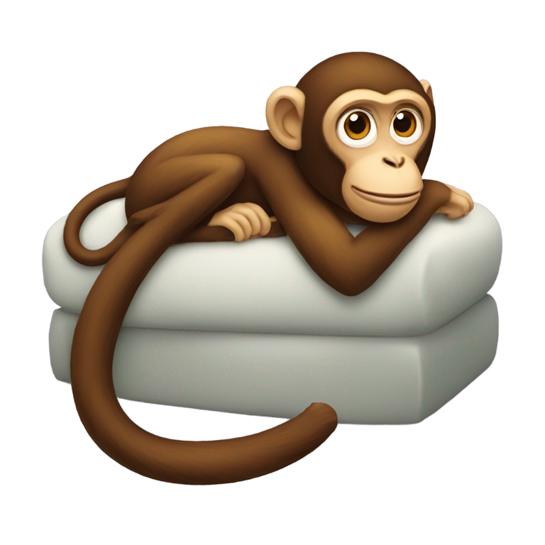 genmoji：一只猴子梦到另一只猴子