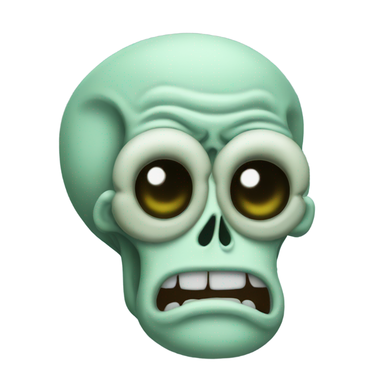 genmoji: Cursed squidward