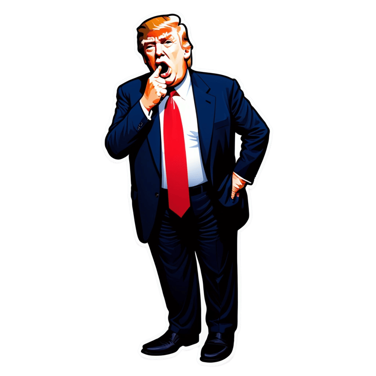 genmoji：唐纳德·特朗普吮吸脚趾