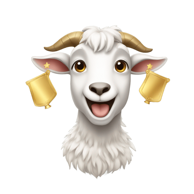 絵文字：Goat with 5 awards