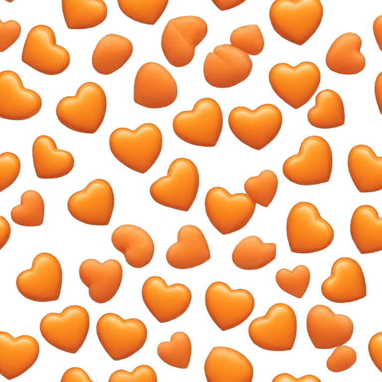 genmoji : A orange heart-shaped sugar candy