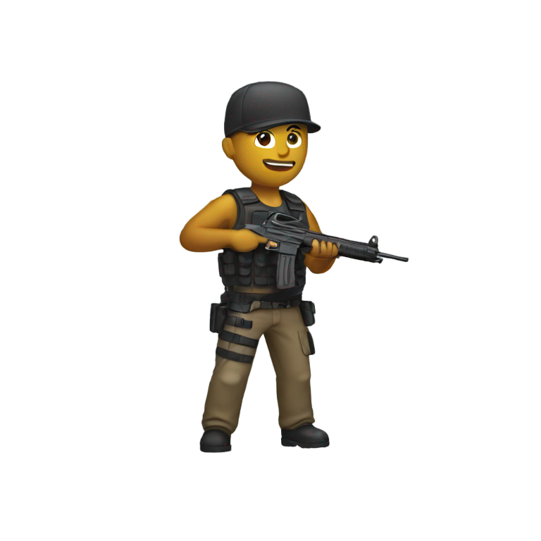 genmoji：armed man